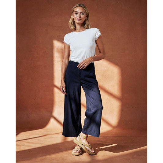 SURKANA Pantaloni Cropped Blu Scuro-SURKANA-VIALESCARPE