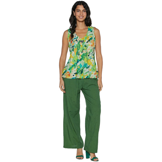 BABA DESIGN Pantaloni NATURAL SHINE Verde