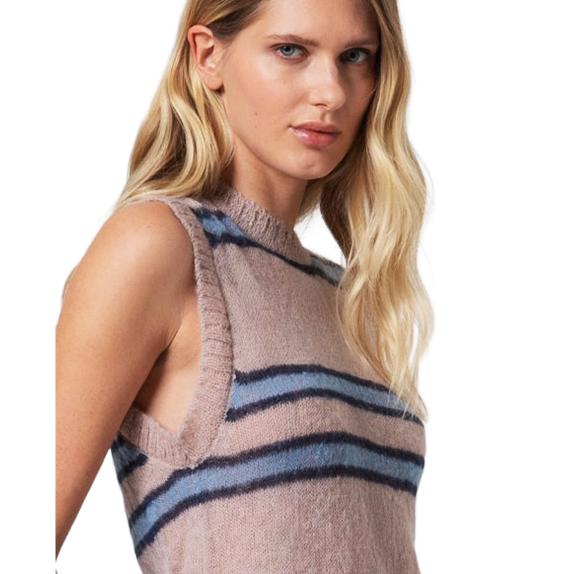 SURKANA - Gilet jacquard a righe-SURKANA-VIALESCARPE