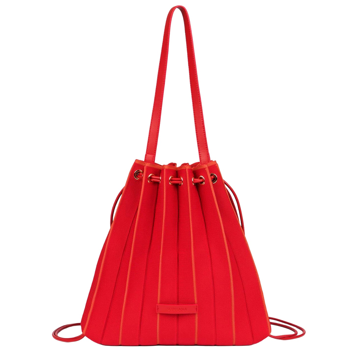 SURKANA Borsa zaino in maglia con pochette interna Ciliegia