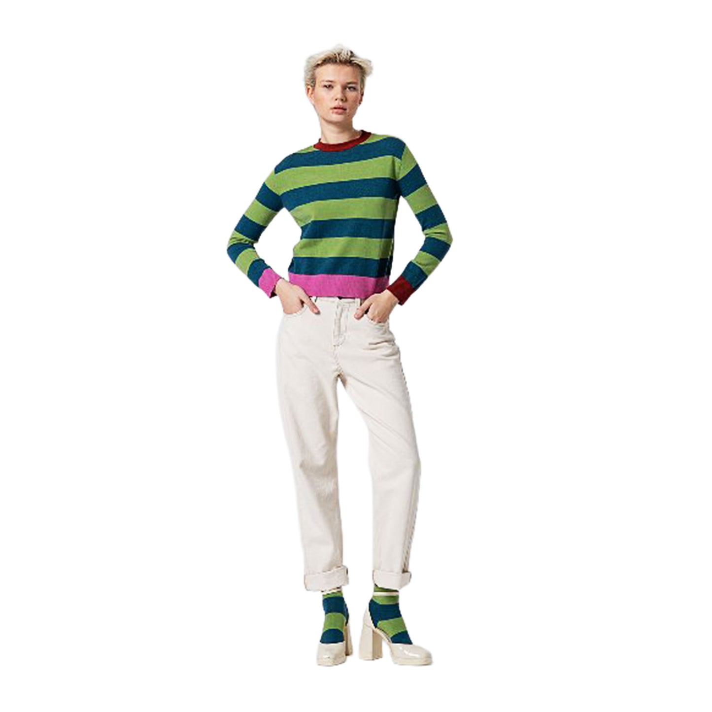 SURKANA - Maglia girocollo a righe-SURKANA-VIALESCARPE