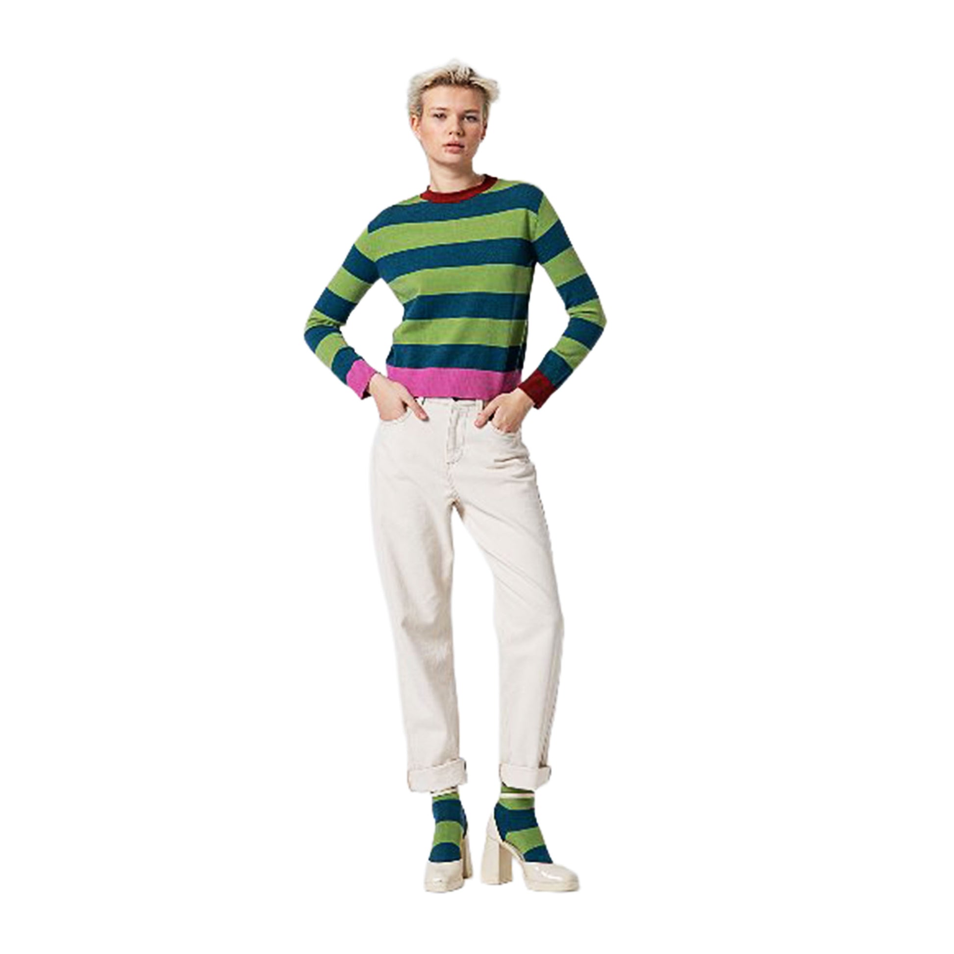 SURKANA - Maglia girocollo a righe-SURKANA-VIALESCARPE