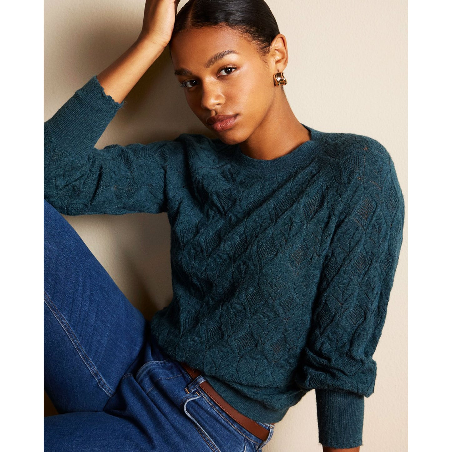 SURKANA - Maglia con motivo a trecce-SURKANA-VIALESCARPE