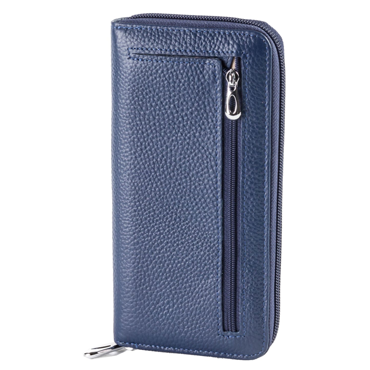 Portafoglio Grande Orizz. Zip Reuse Multi Bluette