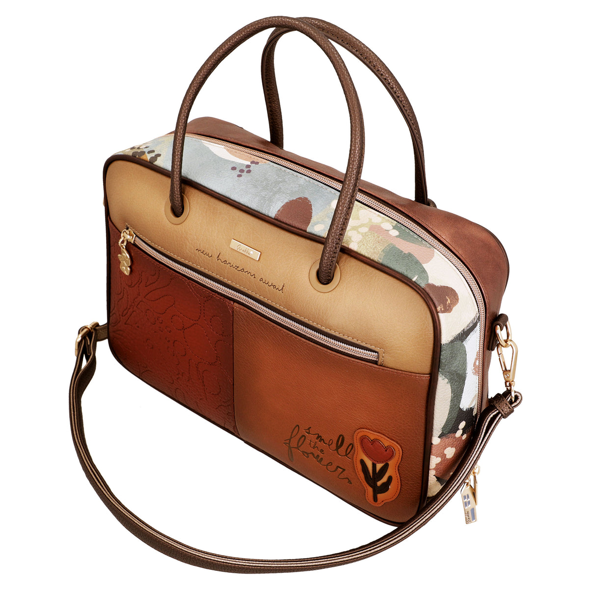ANEKKE Borsa Quadrata con Manico Corto Tulip