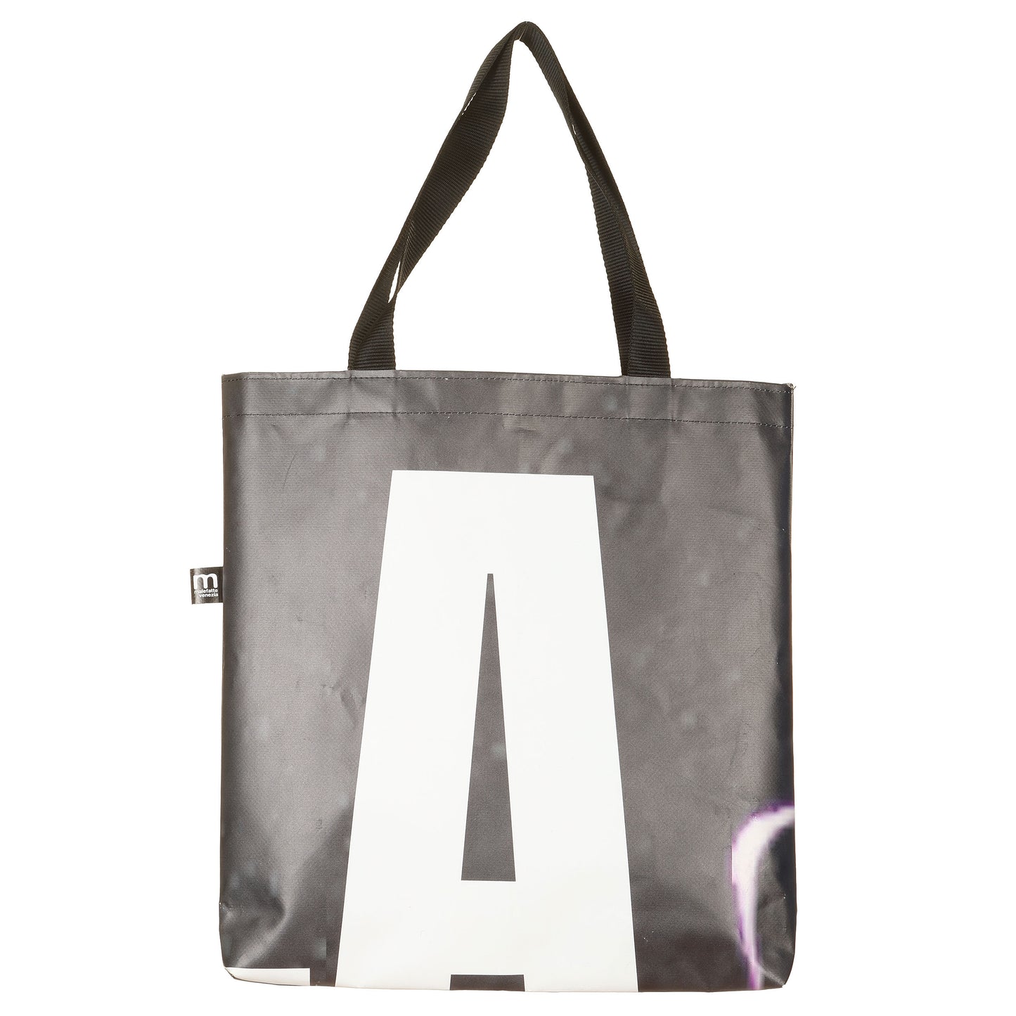 Borsa Shopper 40x40 Nero-Bianco-Fuxia