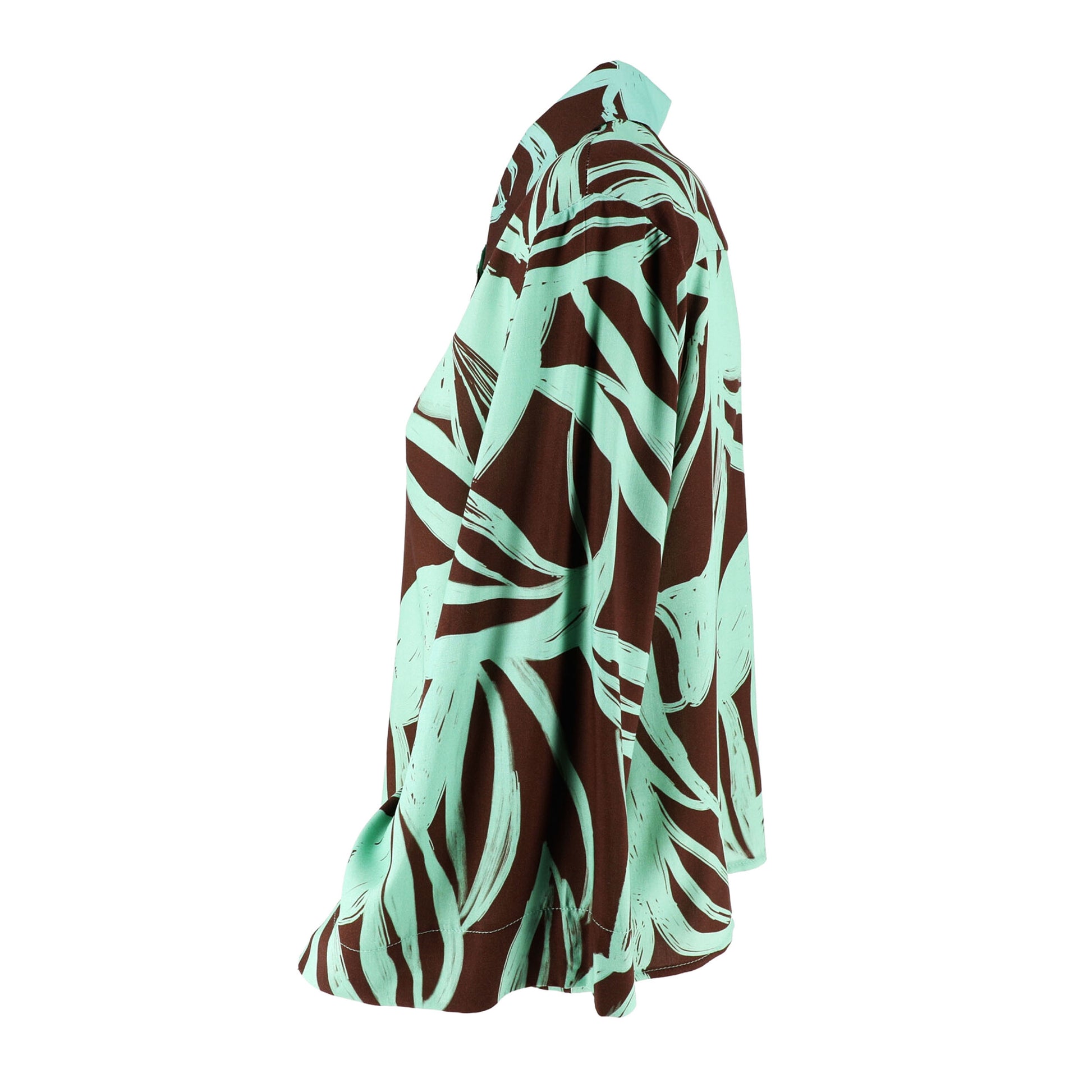 KARAKORUM Camicia ALICIA Menta e Marrone-KARAKORUM-VIALESCARPE