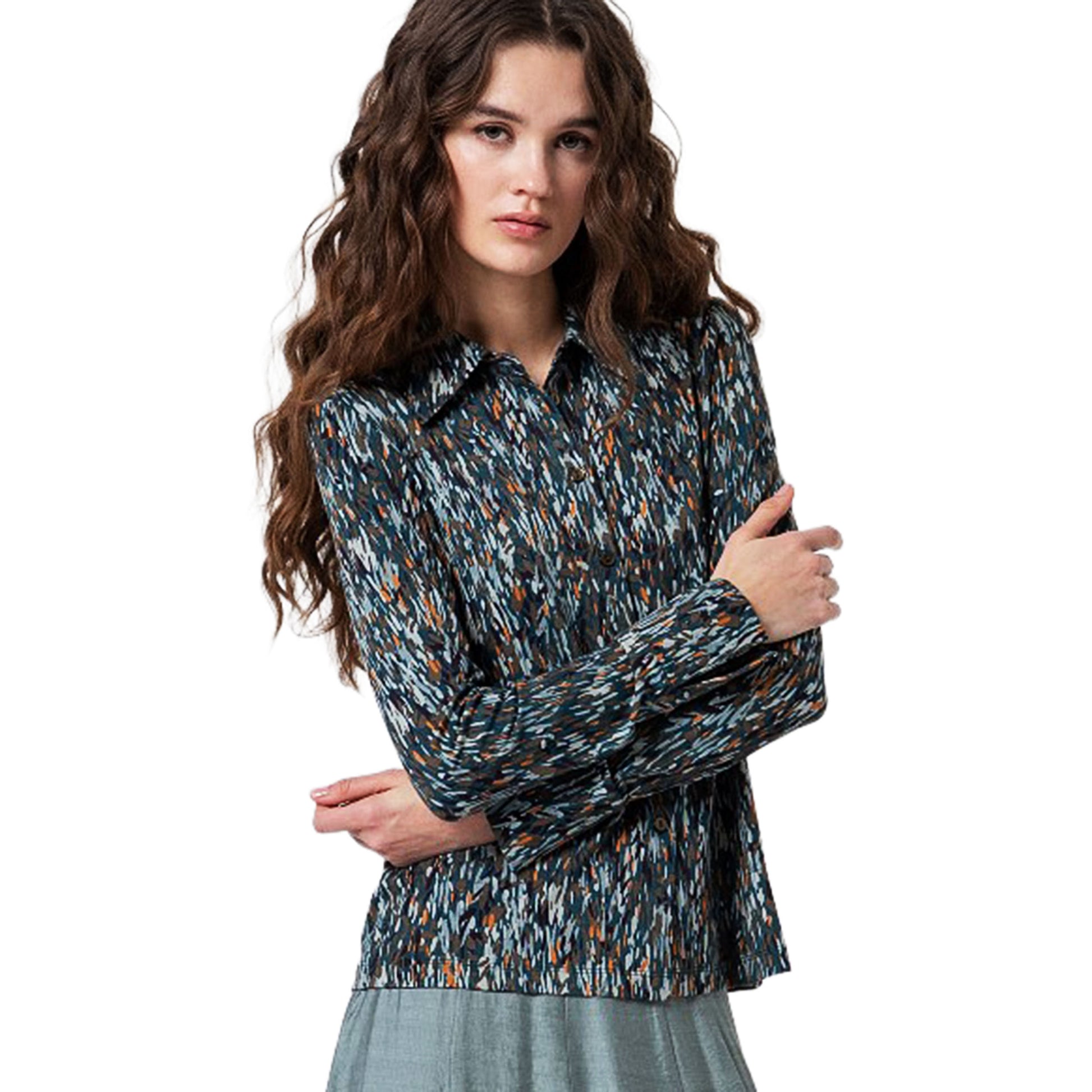 SURKANA - Camicia a maniche lunghe elastica e fluida-SURKANA-VIALESCARPE