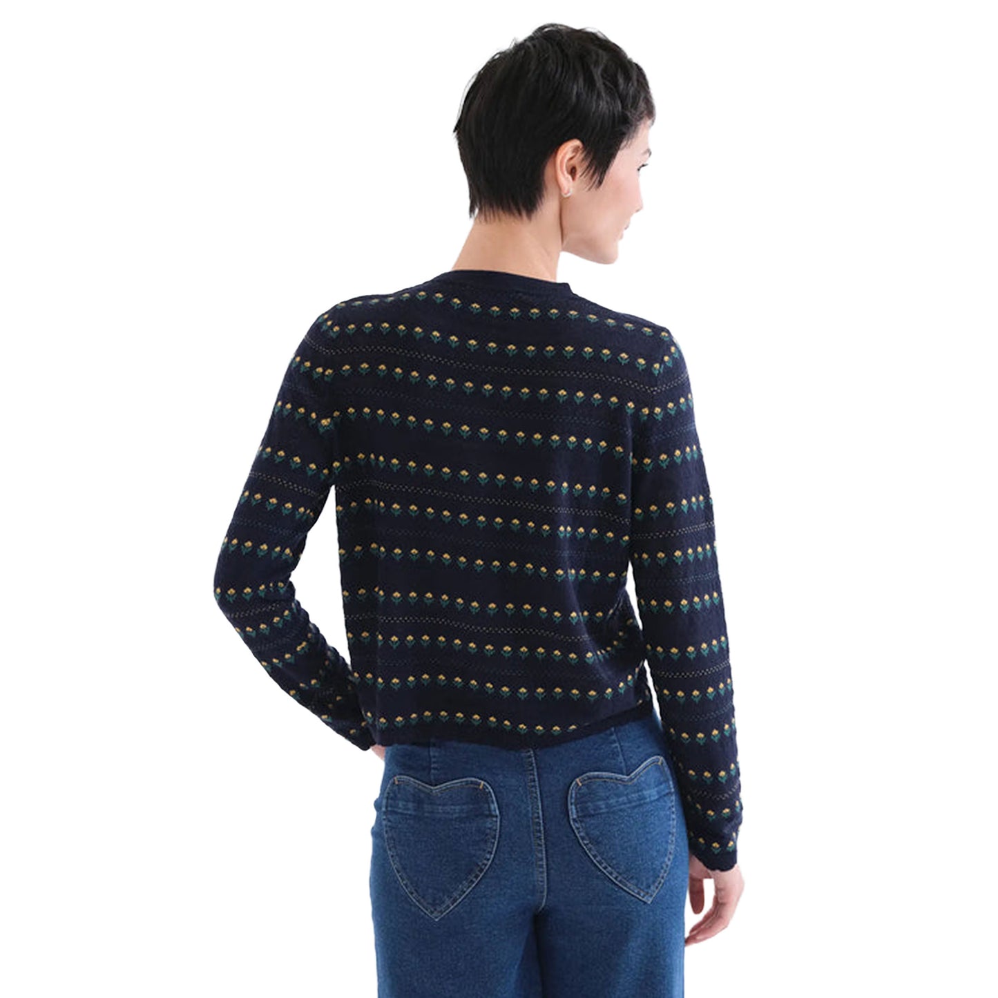 COMPAÑÍA FANTÁSTICA Cardigan Jacquard Blu Navy