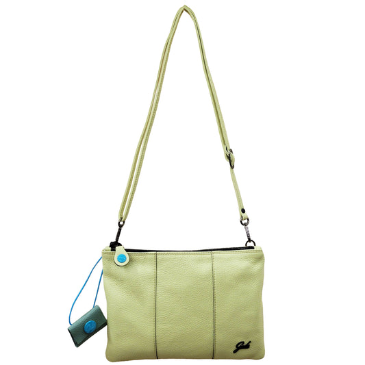 GABS Borsa Pochette "BEYONCE" in Pelle Martellata Citron