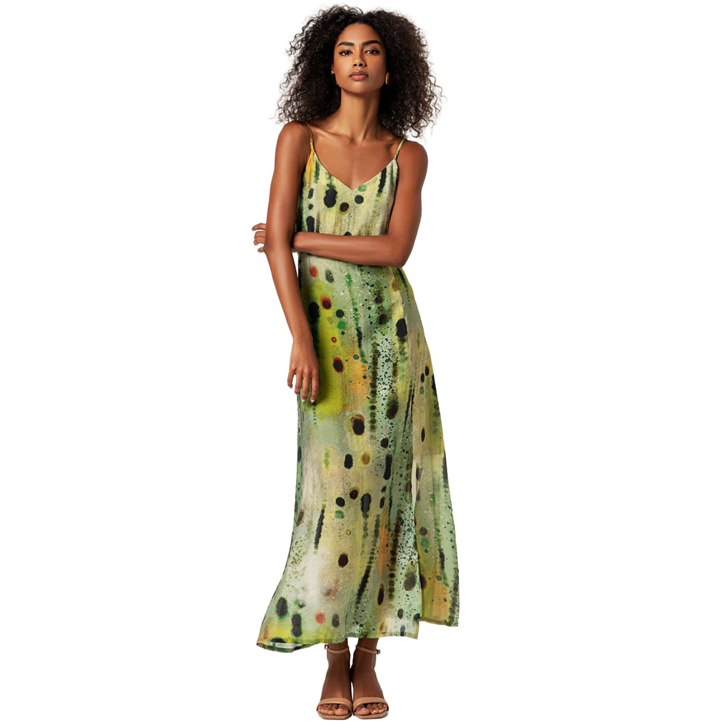 SURKANA Vestito a spalline con scollo a V Verde-SURKANA-VIALESCARPE