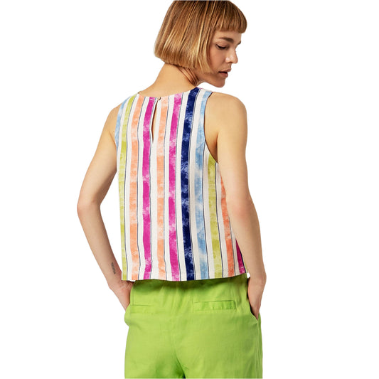 SURKANA Top senza maniche con scollo rotondo Multicolore