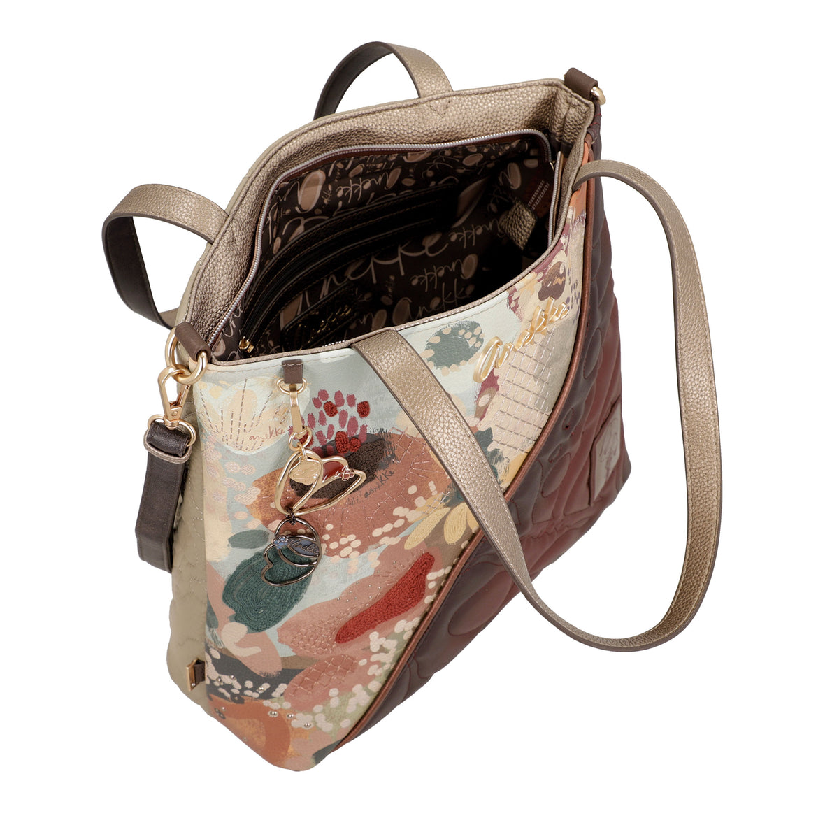 ANEKKE Borsa a Spalla Quadrata Blossom