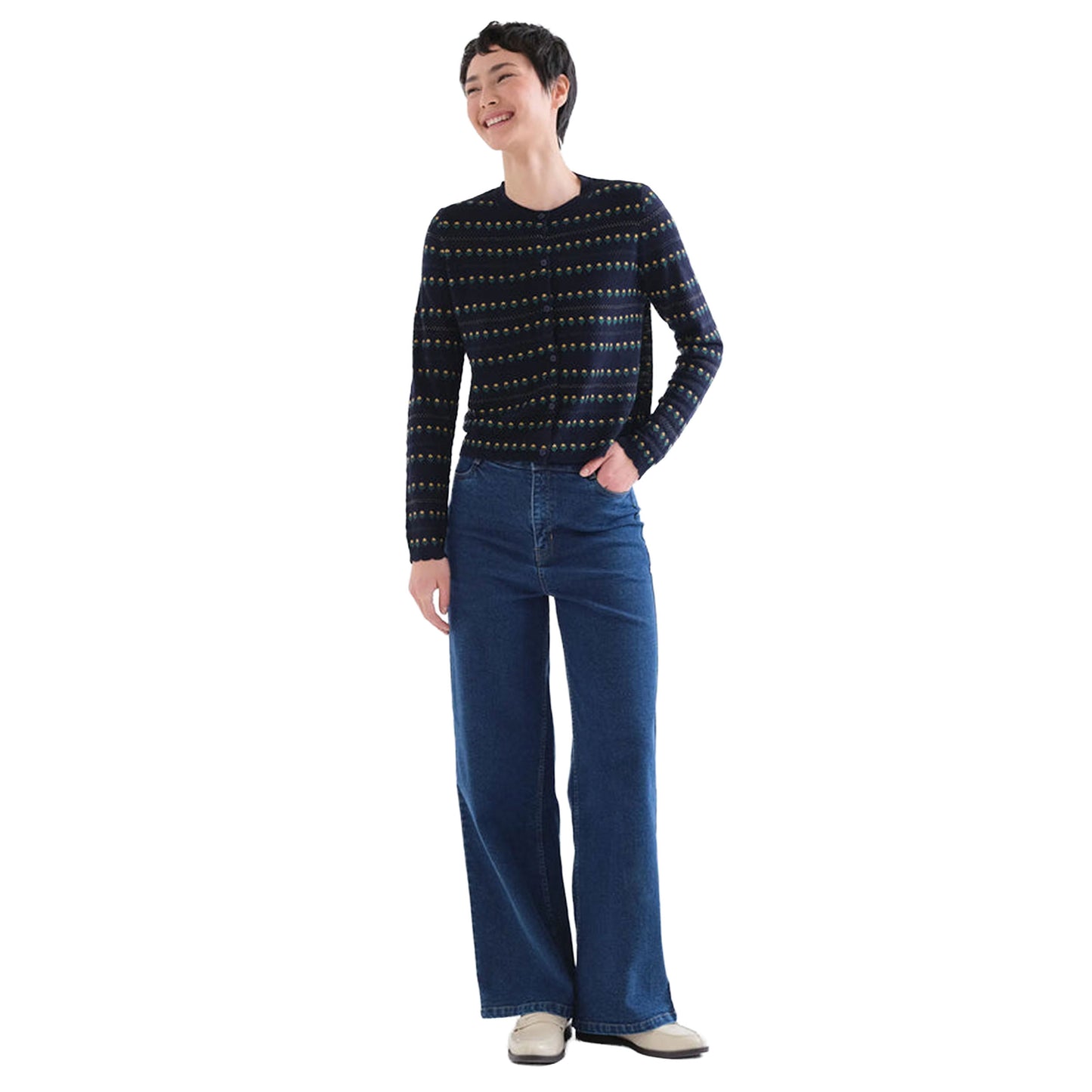 COMPAÑÍA FANTÁSTICA Cardigan Jacquard Blu Navy