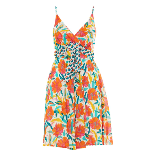 BABA DESIGN - Abito corto Flowers Paradise