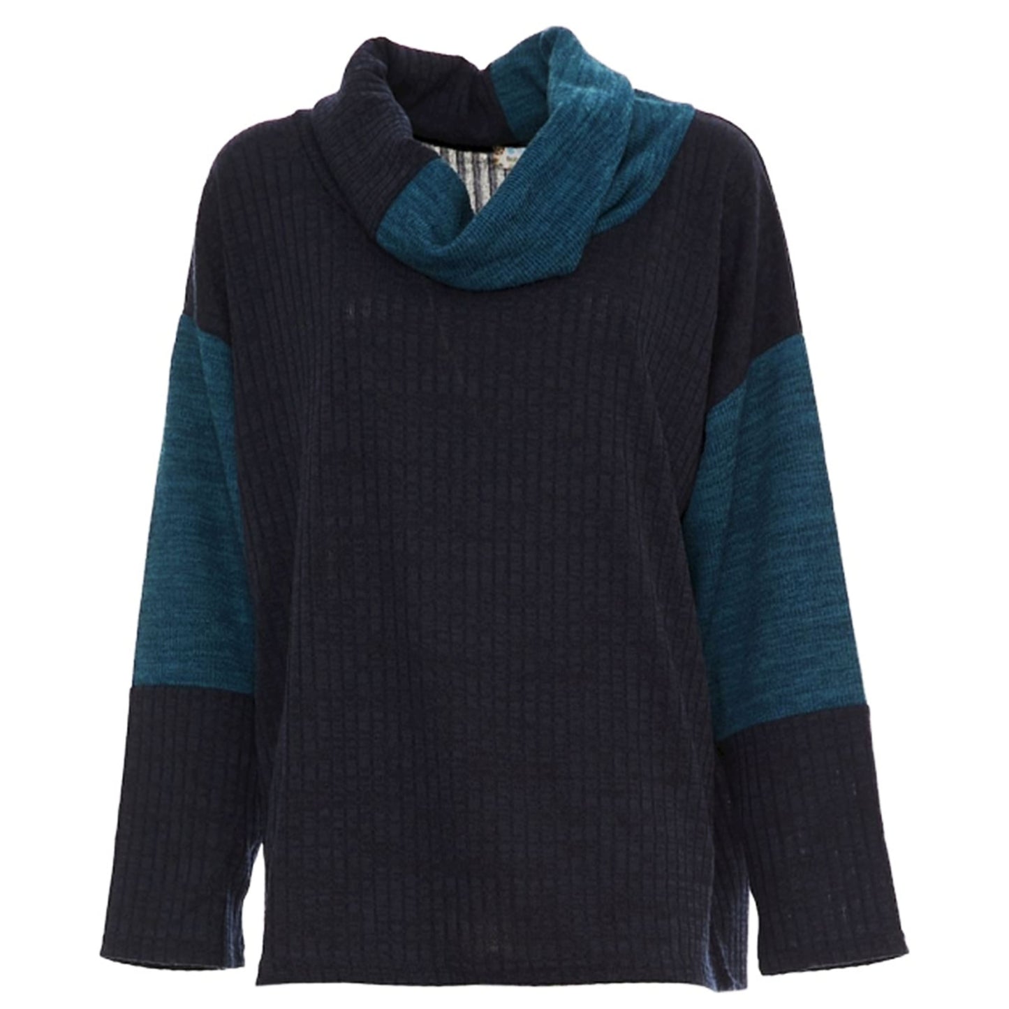 BABA Design Maglia patchwork MURAL VISIONS Blu-Baba design-VIALESCARPE