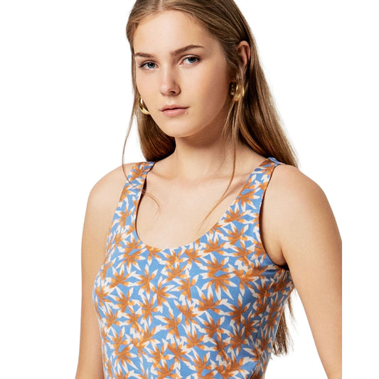 SURKANA Top a spalline con scollo rotondo Polvere