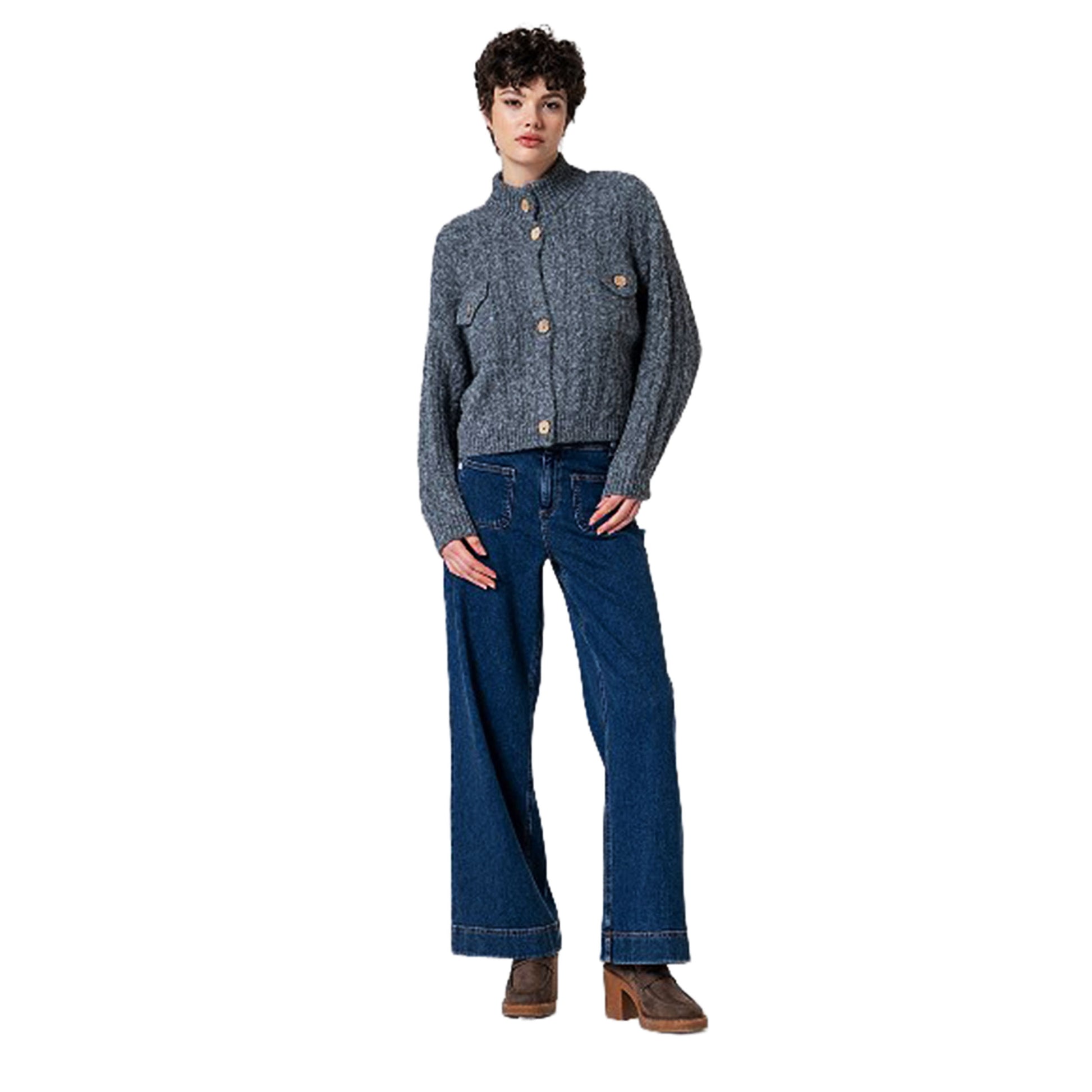 SURKANA - Cardigan oversize in maglia attorcigliata-SURKANA-VIALESCARPE