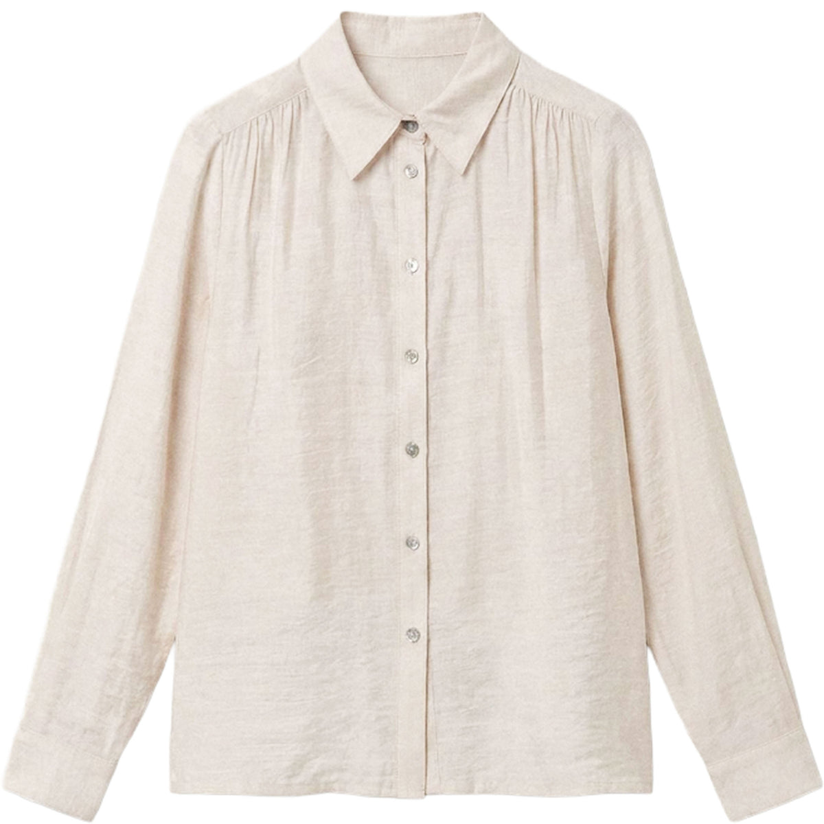 SURKANA Camicia con Arricciature sulle Spalle Crudo