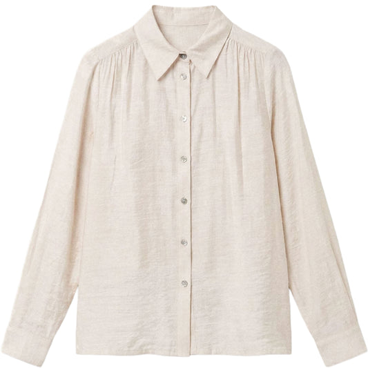 SURKANA Camicia con Arricciature sulle Spalle Crudo