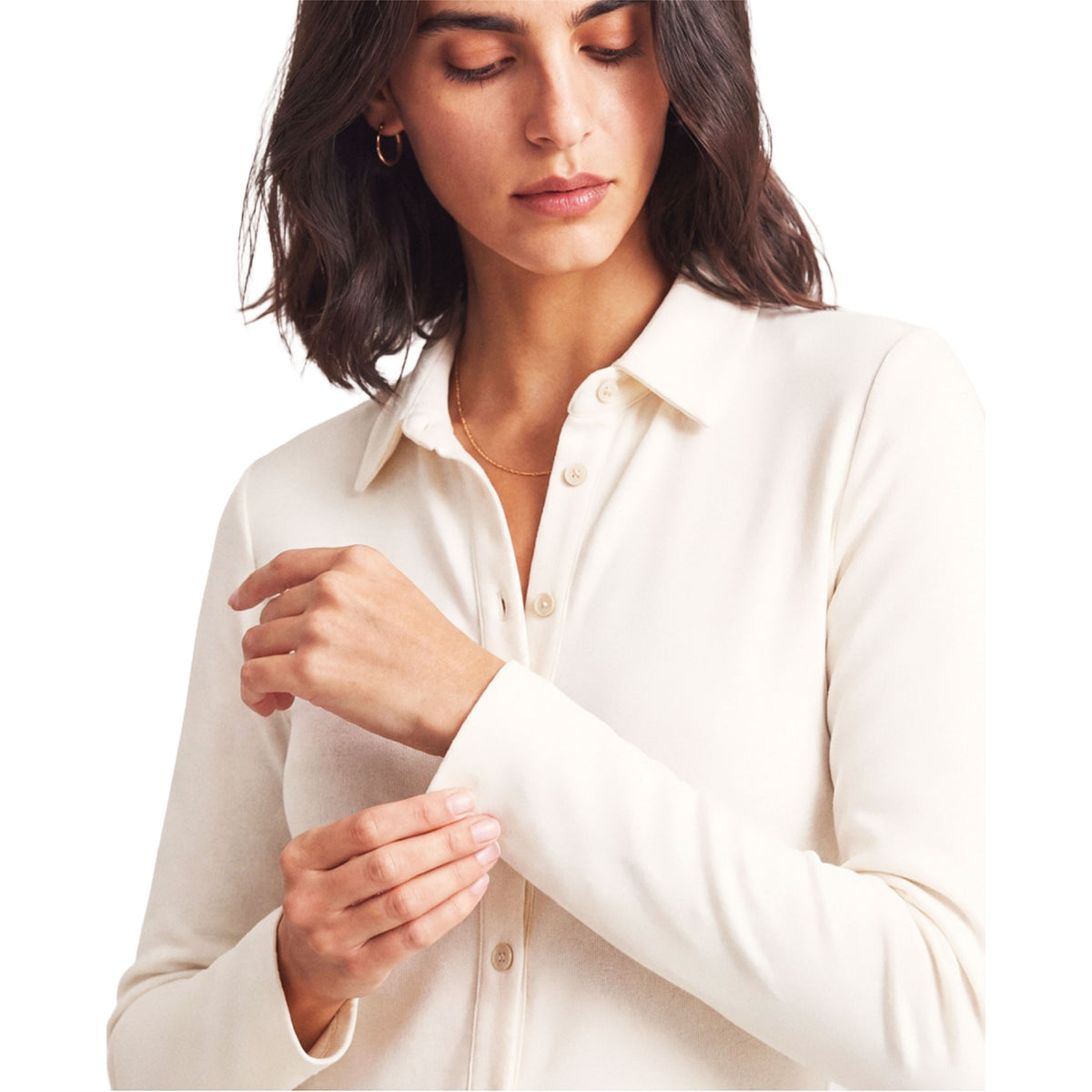 SURKANA Camicia Aderente in Bambù Crudo