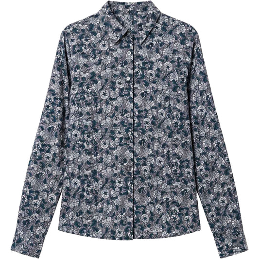 SURKANA Camicia Stampata in Viscosa Grigio