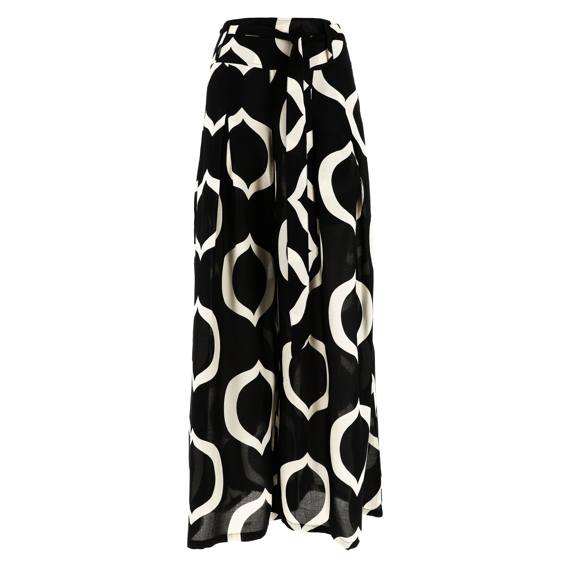 KARAKORUM Pantaloni SASHI Nero ed Ecru-KARAKORUM-VIALESCARPE