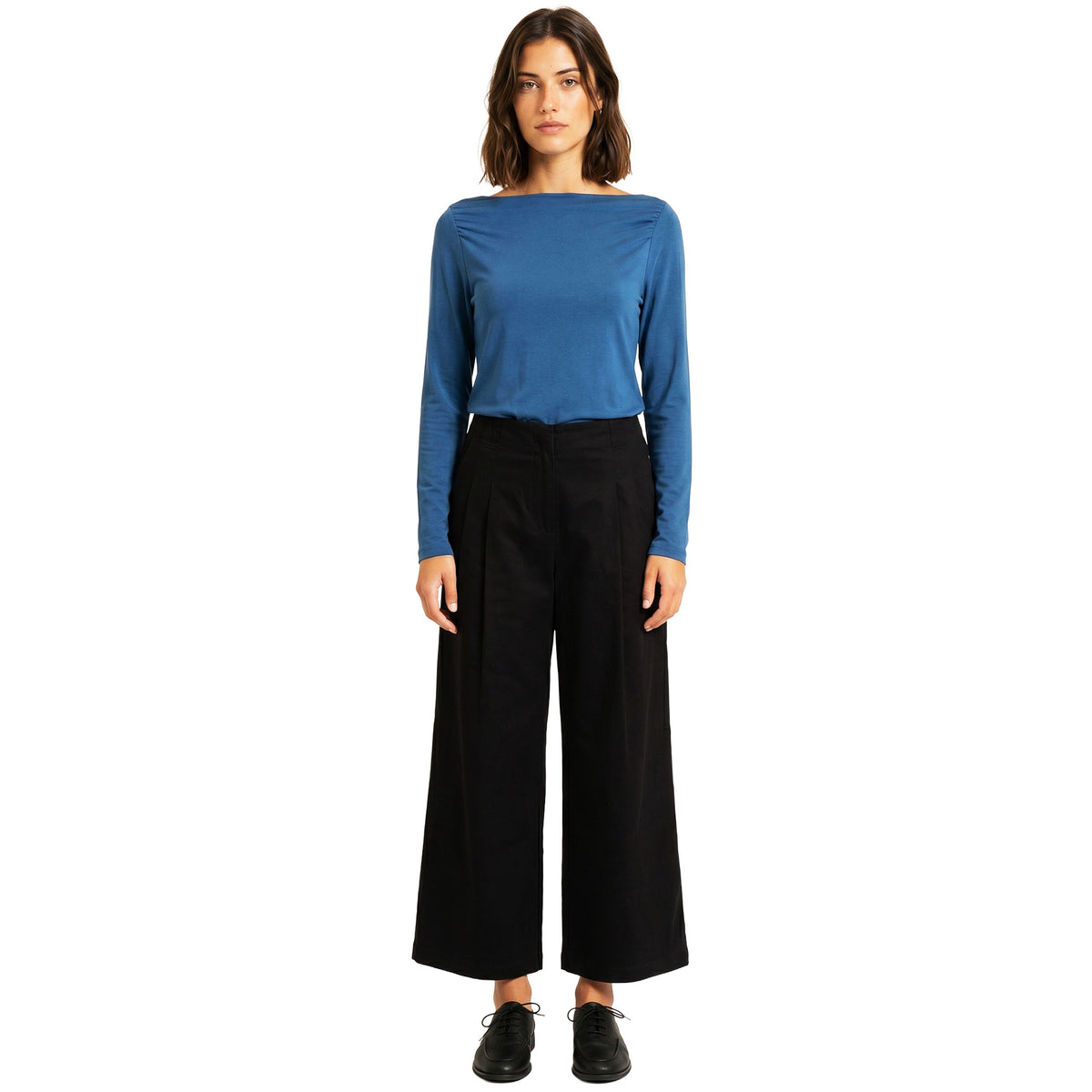 PEPALOVES Pantalone di velluto a coste fine nero