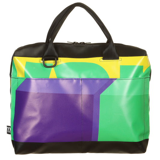 Borsa Office Slim Giallo-Verde-Viola