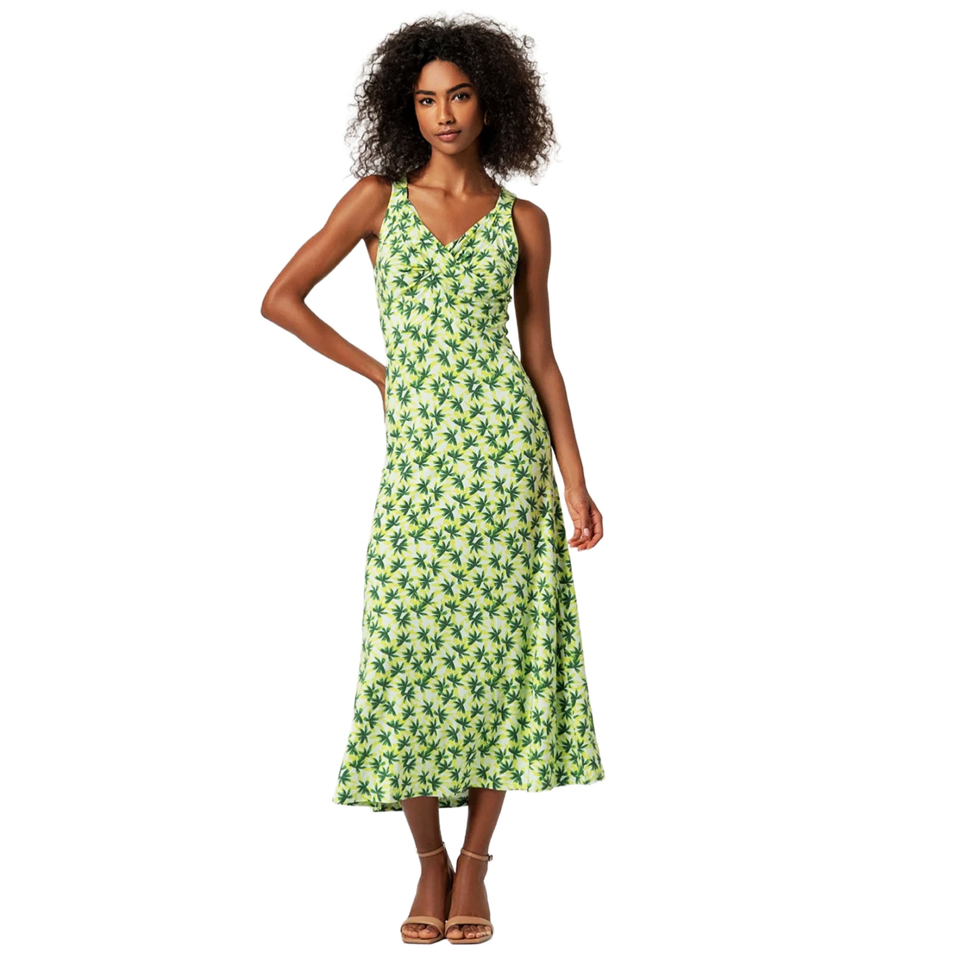 SURKANA Vestito a spalline con drappeggio sul petto Verde Chiaro-SURKANA-VIALESCARPE