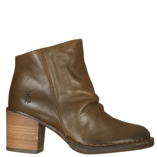 Ankle boots, con zip, nappa militare