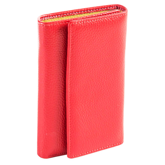 Portafoglio Medio Grande Reuse Multicolor Rosso in Pelle