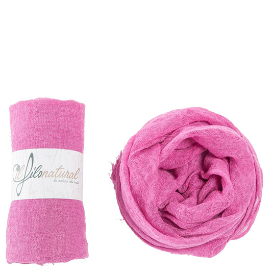 Scialle Foulard Pareo Lino Rosa