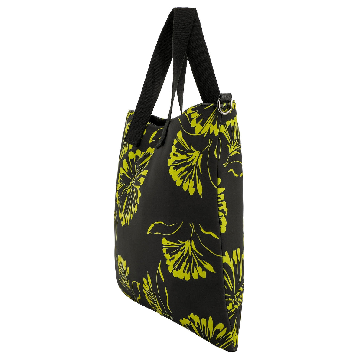 KARAKORUM Borsa Hellen in neoprene stampato Nero e Lime