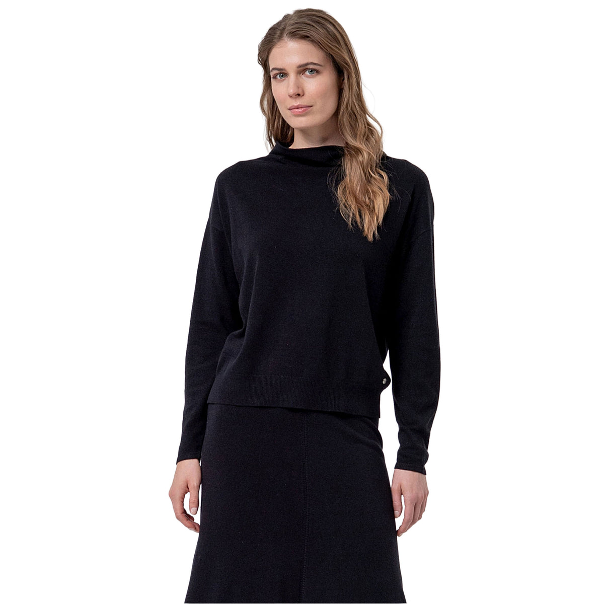 SURKANA Maglione in Maglia di Cotone Nero