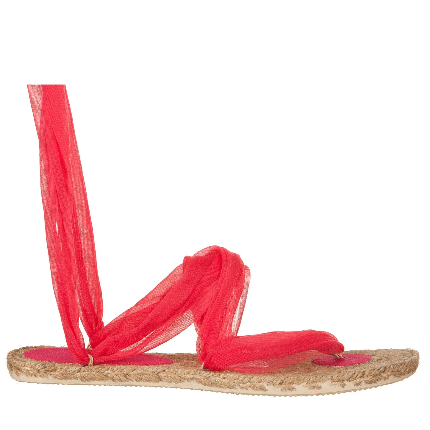 Espadrilles Silvia Lace Rosso-VIALESCARPE-VIALESCARPE