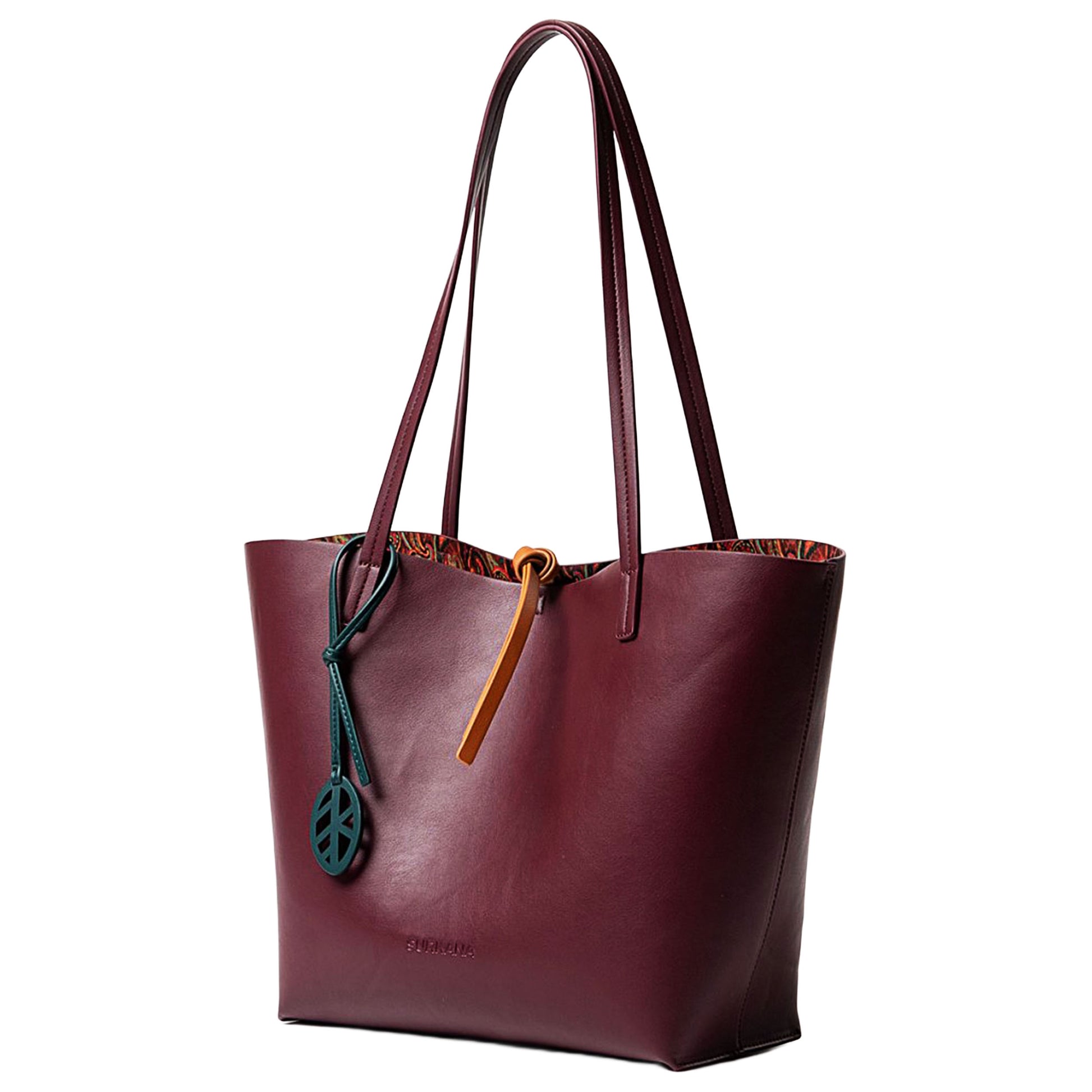 SURKANA - Shopper reversibile con borsa interna per articoli Bordeaux-SURKANA-VIALESCARPE