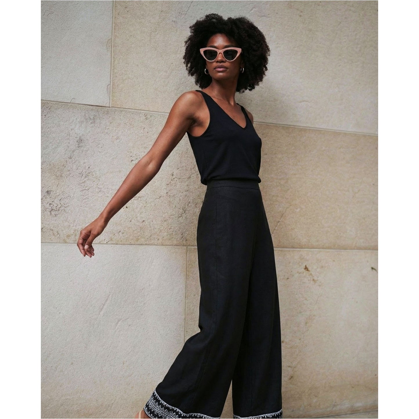 SURKANA Top a spalline Nero-SURKANA-VIALESCARPE