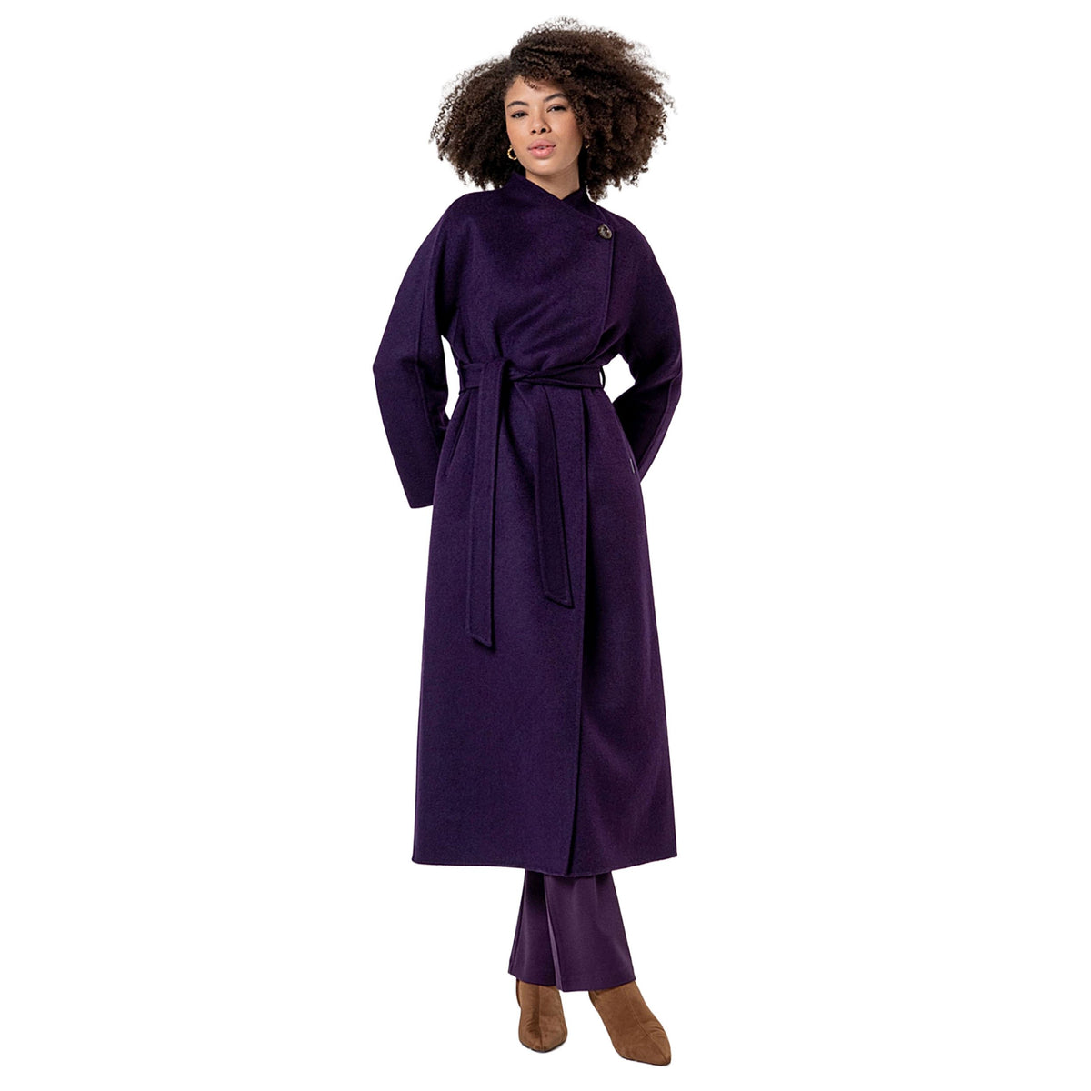 SURKANA Cappotto lungo incrociato Viola