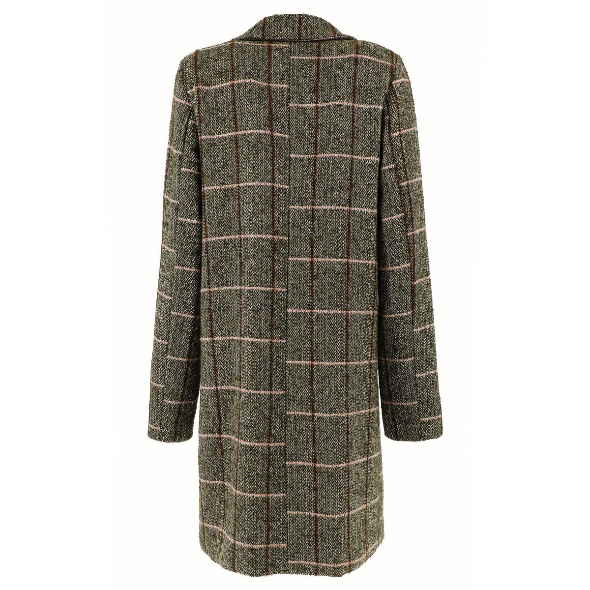 KARAKORUM Cappotto Balbina verde a quadri