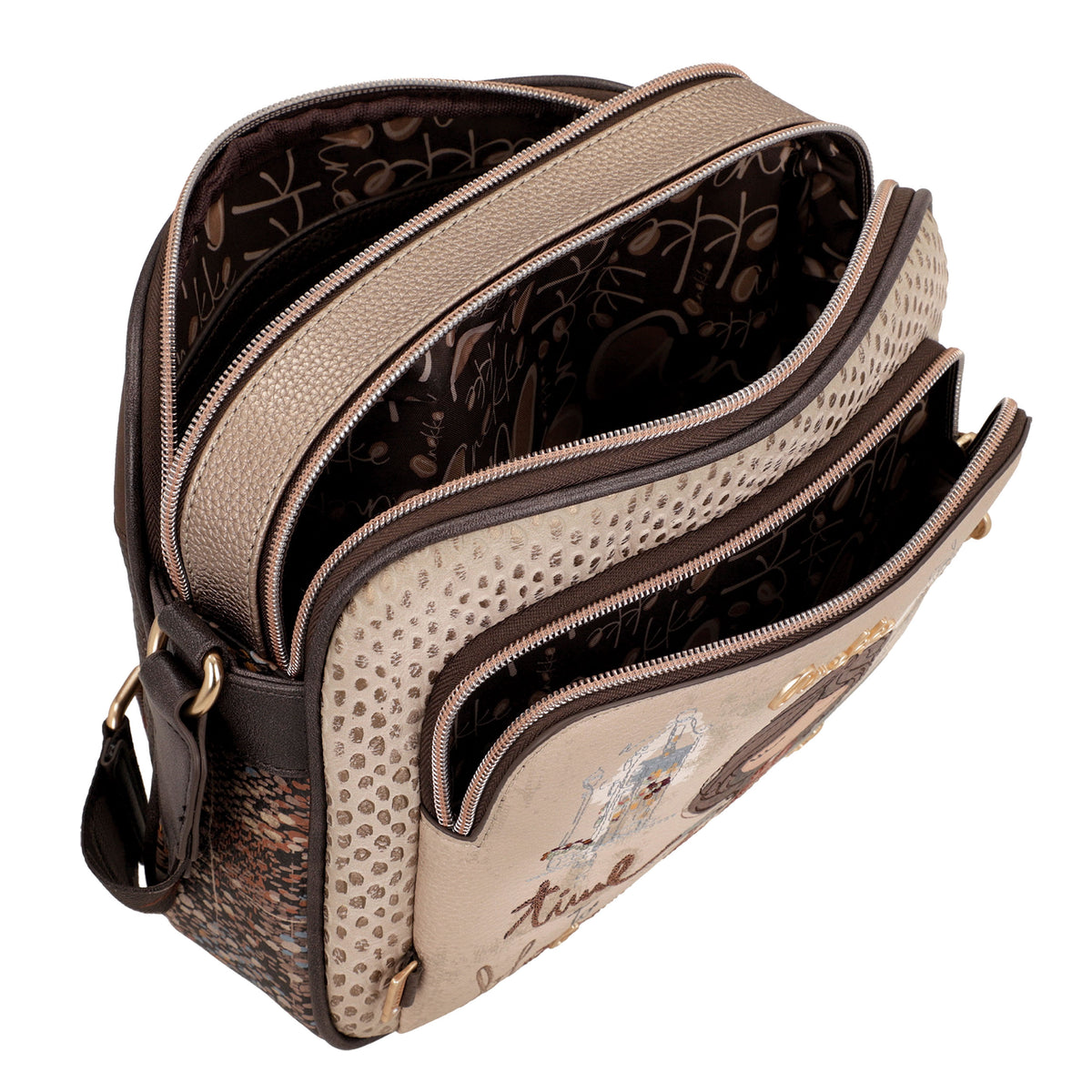 ANEKKE Borsa a Tracolla con tasca frontale Tulip