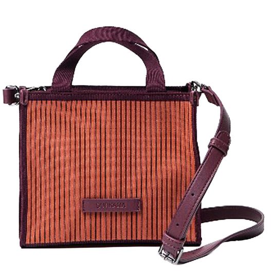 SURKANA - Mini shopper in maglia con zip e doppio manico
