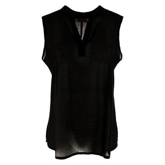 KARAKORUM Blusa Smanicata MADISON Nero-KARAKORUM-VIALESCARPE
