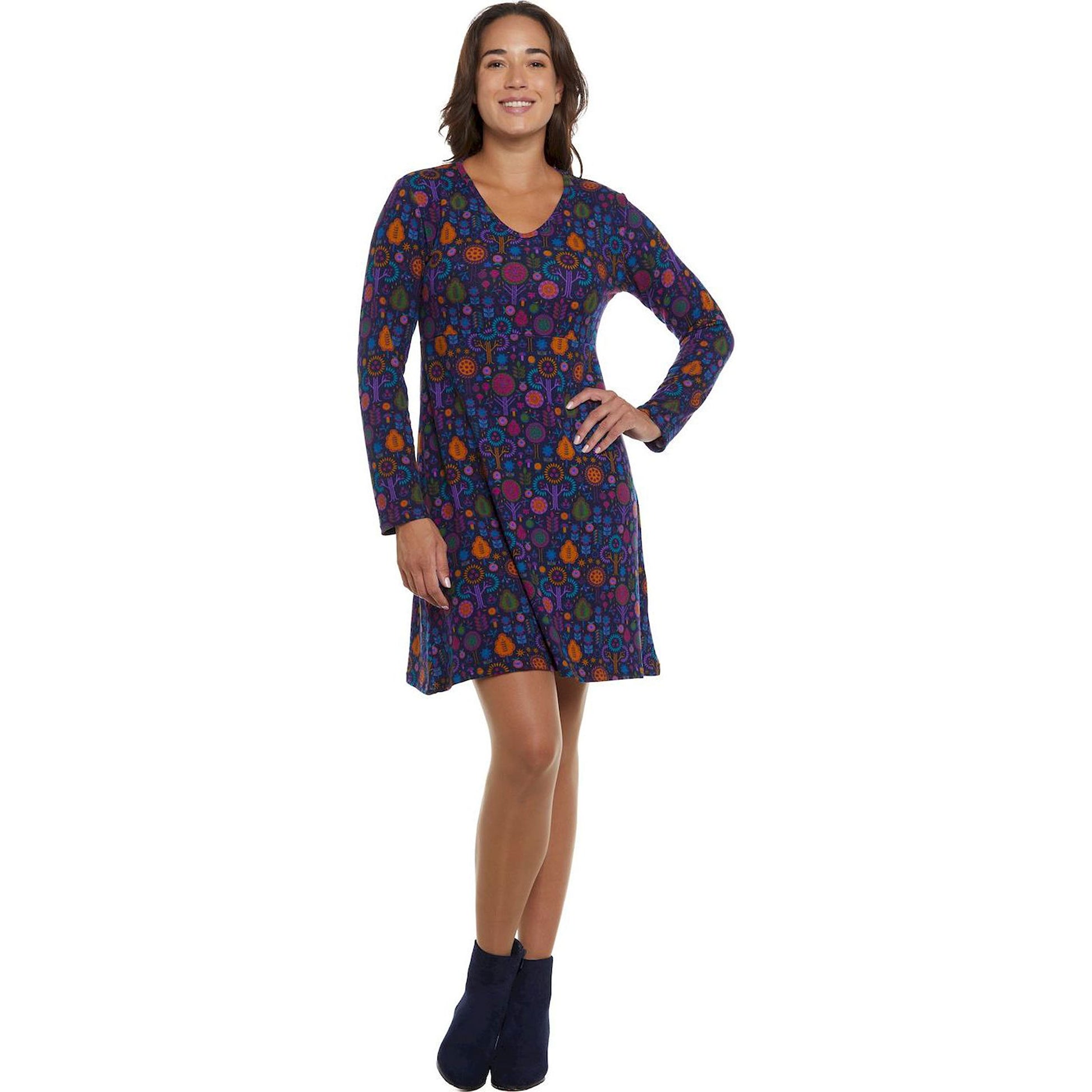 BABA Design - Abito curvy corto jersey, scollo a V-Baba design-VIALESCARPE