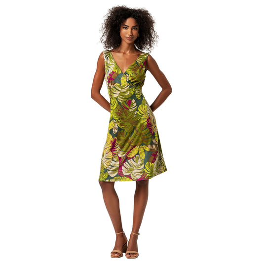 SURKANA Vestito senza maniche con scollo incrociato Verde-SURKANA-VIALESCARPE
