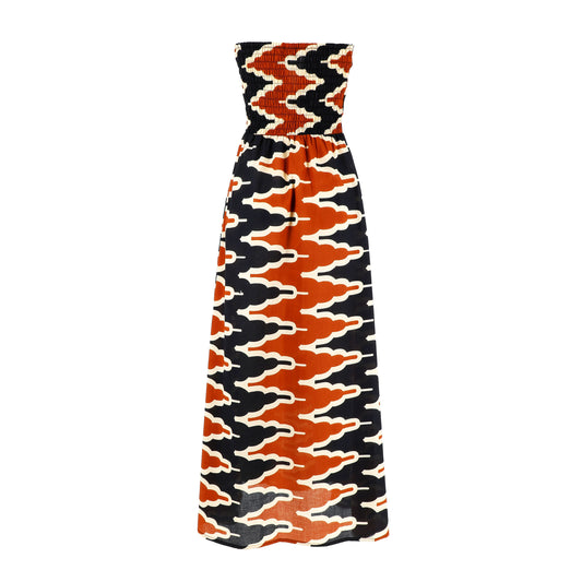 KARAKORUM Abito Lungo LITO Nero e Multicolor