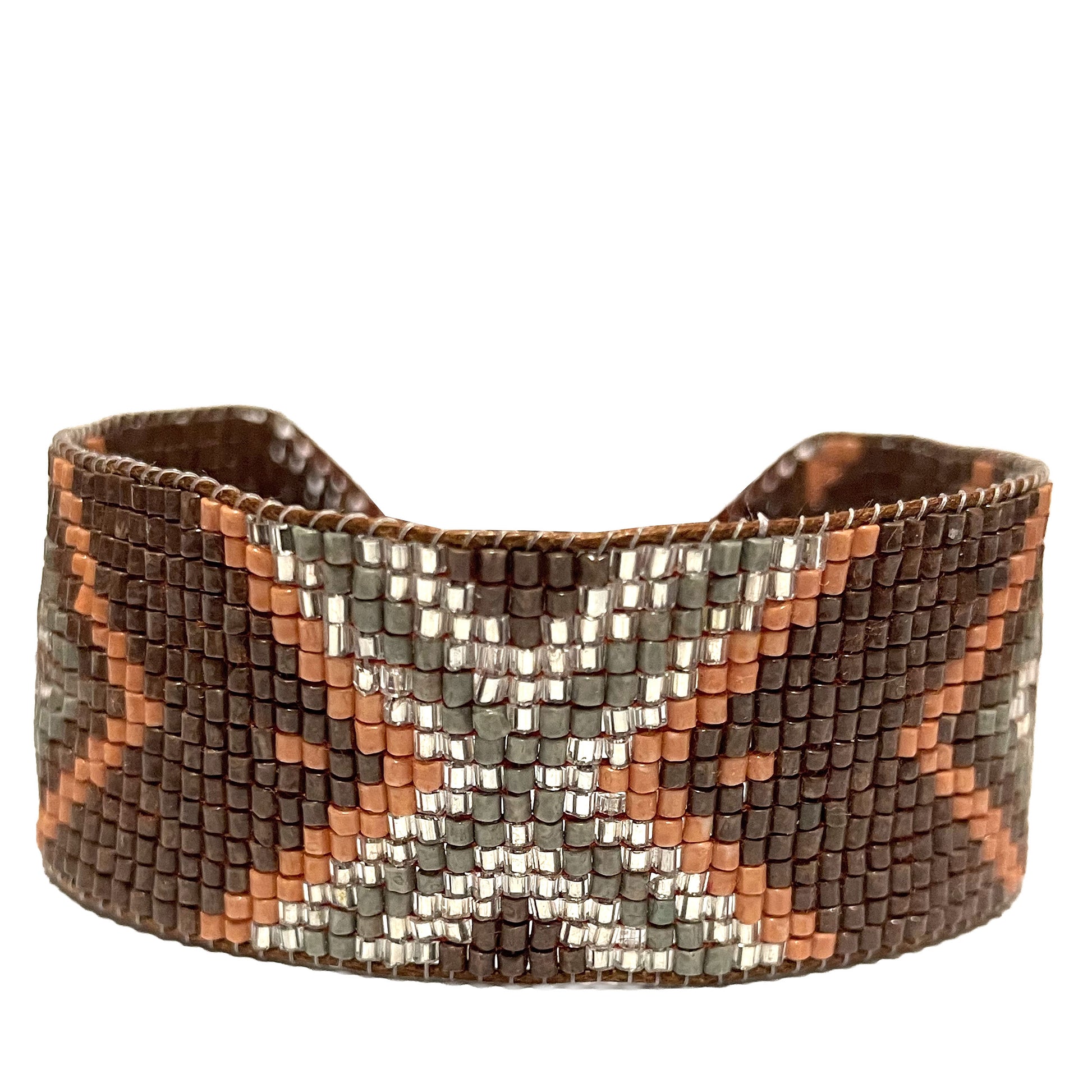 SURKANA Bracciali alti perline giapponesi brown-SURKANA-VIALESCARPE