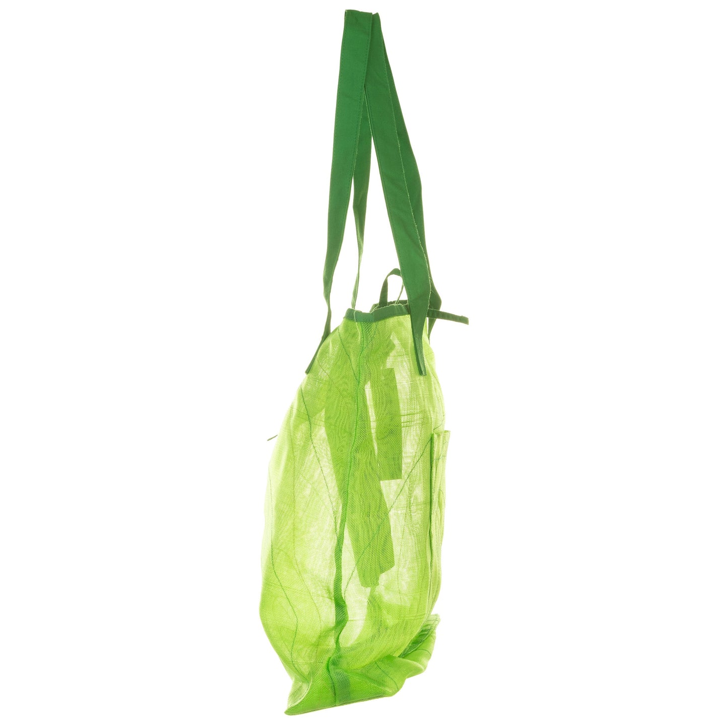 Borsa LATIN rete trasparente verde fluo