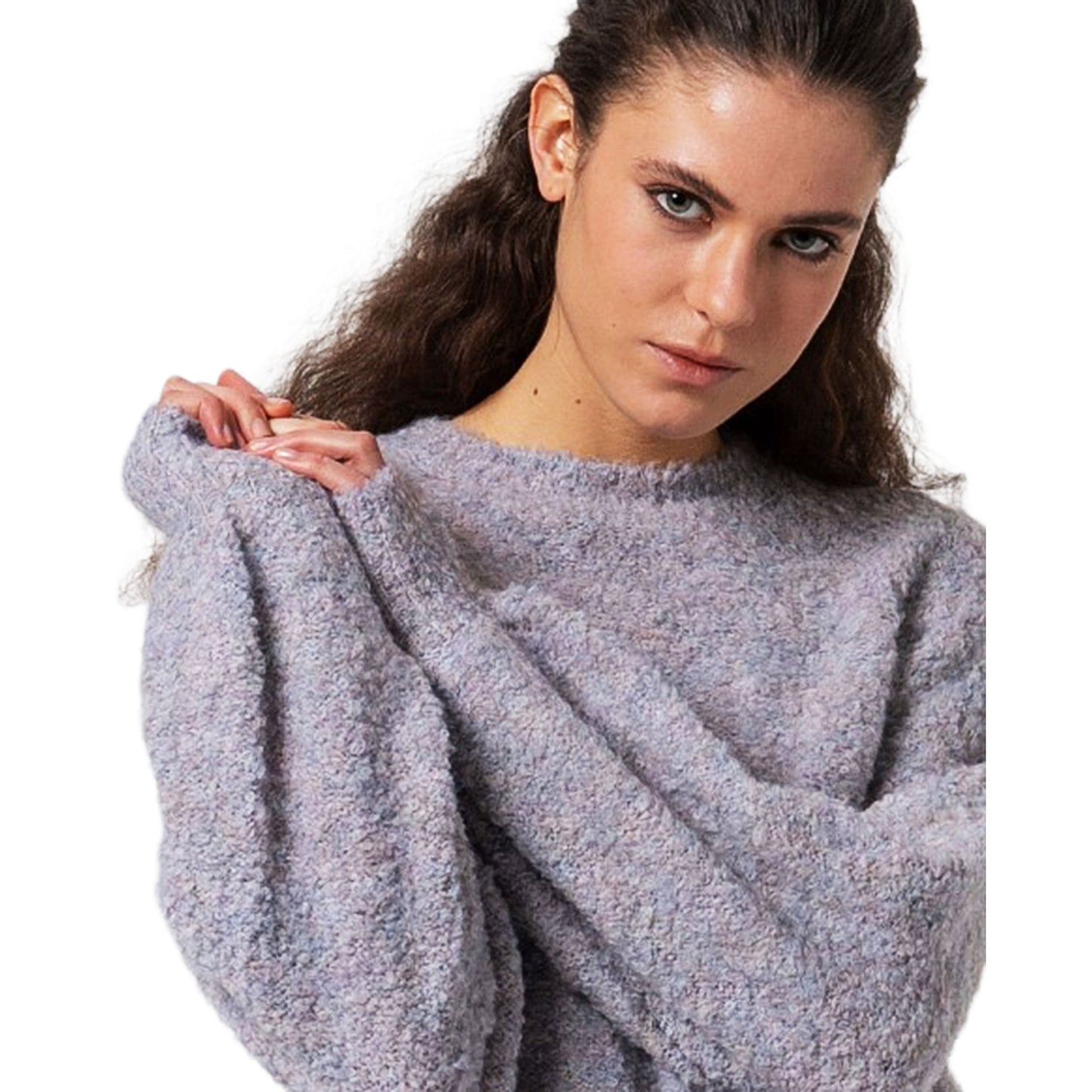 SURKANA - Maglione corto girocollo con maniche raglan a sbuffo-SURKANA-VIALESCARPE