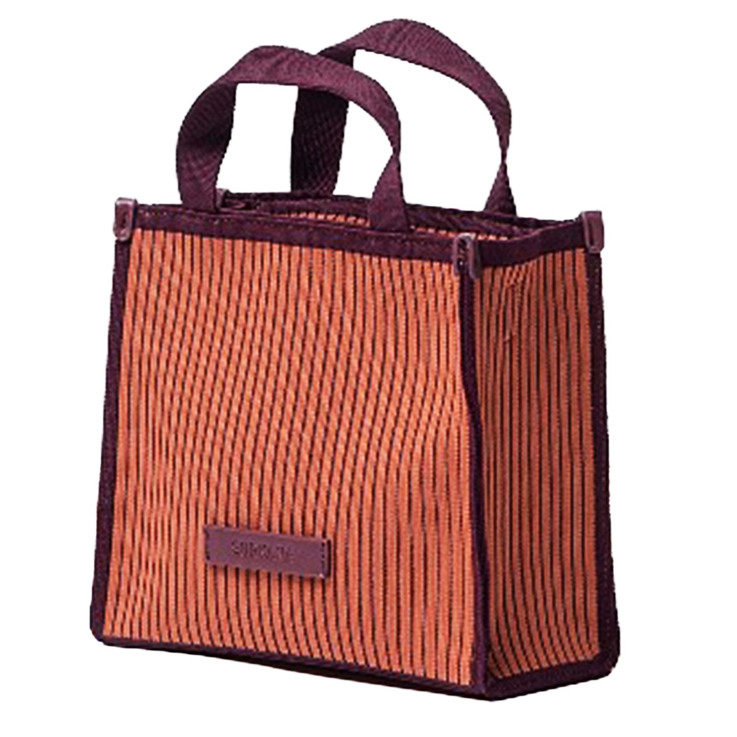 SURKANA - Mini shopper in maglia con zip e doppio manico